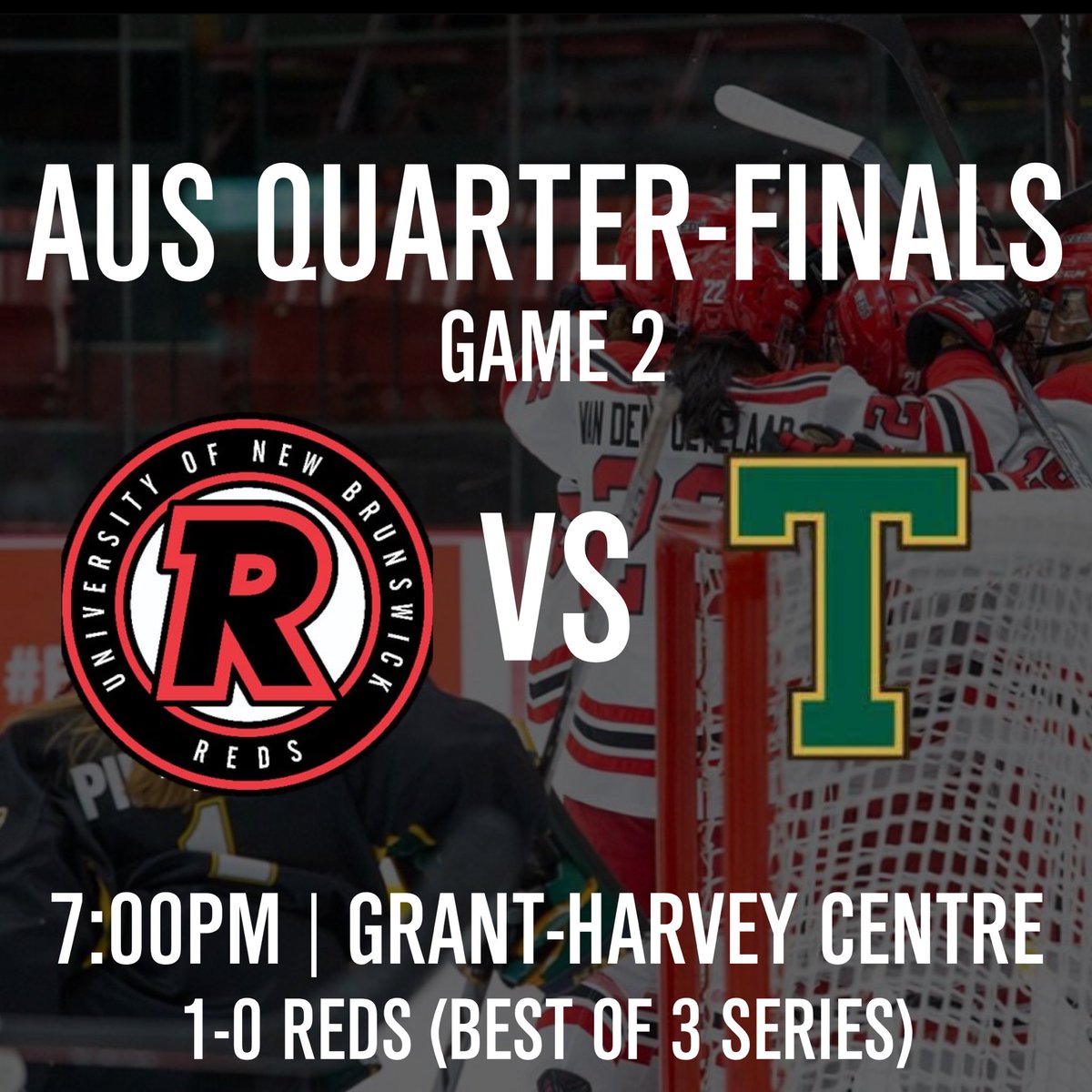 GAMEDAY! Game 2 of our AUS quarter final matchup against STU goes down tonight! Reds currently lead the series 1-0 #GoRedsGo