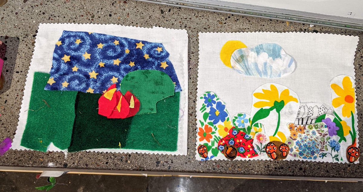 CincyMuseum's tweet photo. Thanks to all who could attend our Celebrating Women Artists program! Today kids were able to learn about the story quilts of Faith Ringgold, and applique a small story quilt picture of their own. See upcoming events: https://t.co/rYzABg6CIZ. #CMCkidSPACE https://t.co/ne12lTR7GL