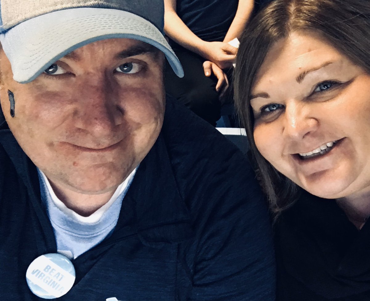 NCLoriB's tweet photo. When you’re married to a chef, you celebrate Valentine’s the day after. Valentine’s Day is the 2nd busiest restaurant night of the year! So here we are at the Dean Dome doing our fave thing! #ACCbasketball #thebetterblue #goheels #beatuva https://t.co/ptOWDpo7Uy