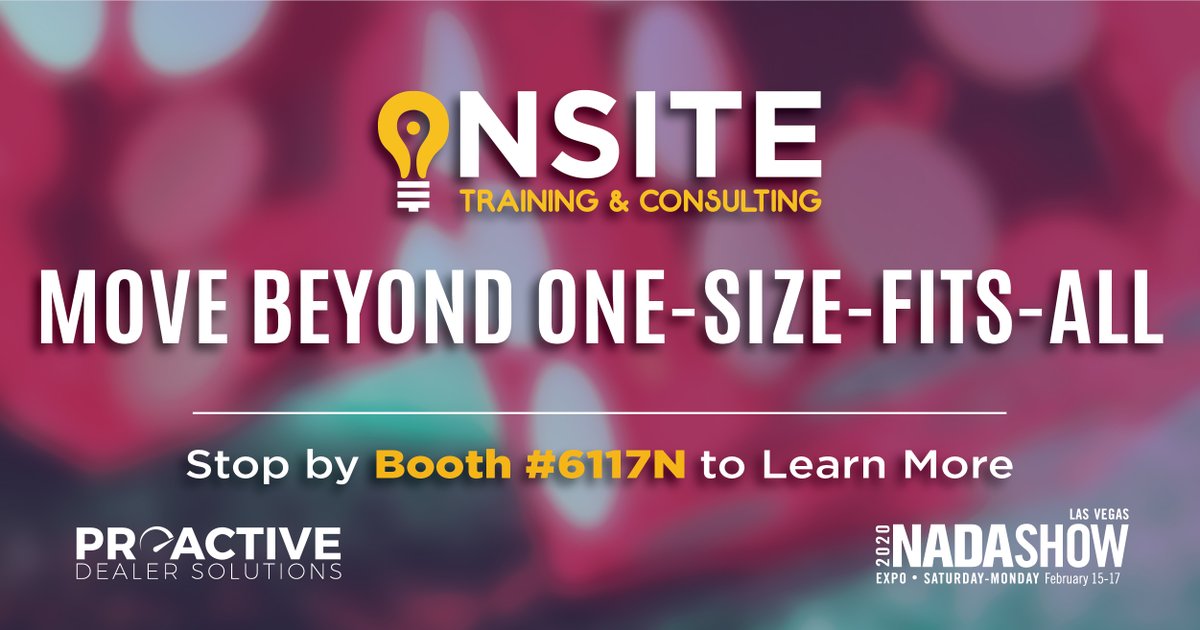 proactive_pds's tweet image. Every dealership is unique, which means you need customized programs led by industry experts who understand the automotive market. 

Stop by Booth 6117N at #NADA2020. #TheBDCExperts #Automotive #AutomotiveTechnology #AutomotiveMarketing #AutoDealers #AutomotiveIndustry #NADAShow