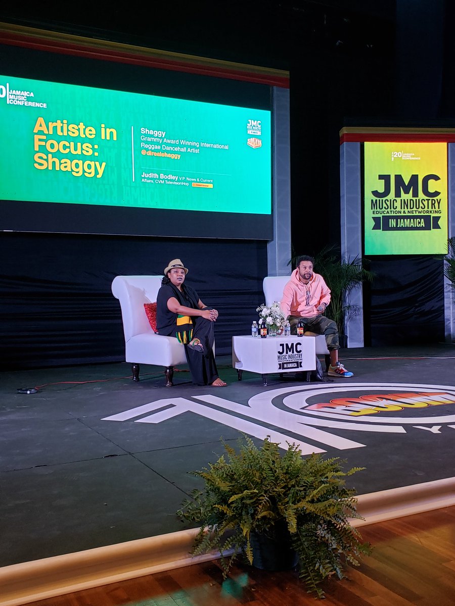 TheJMCEffect's tweet photo. Happening NOW! @DiRealShaggy in talks with #JudithBodley
#artistinfocus #thejmceffect #jamusicconference https://t.co/HxLmqUZ5gG