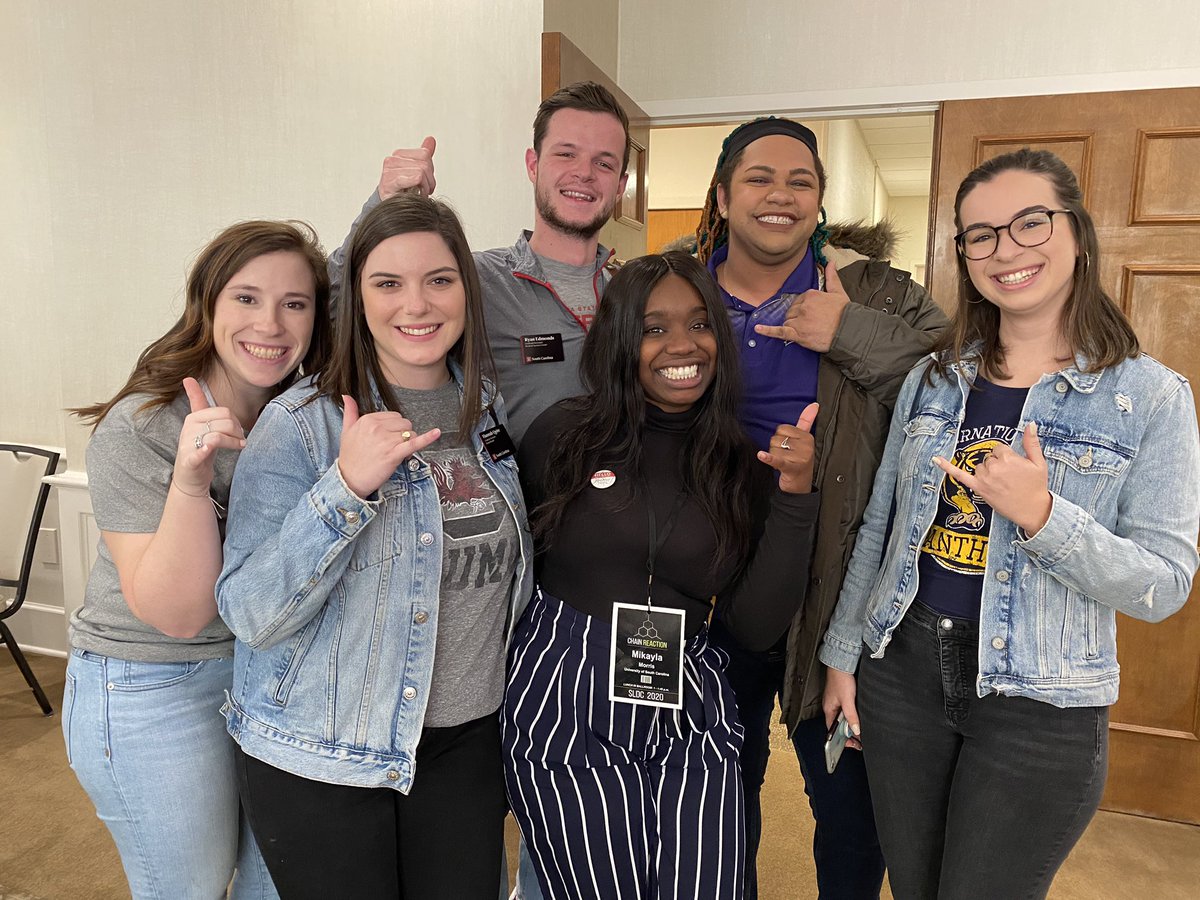 christinayao's tweet photo. Look at these current @uofschesa Gamecocks ready to chat with newly admitted students at #GARP2020! #forevertothee #HESA #spursup https://t.co/HPeN9Byg6L