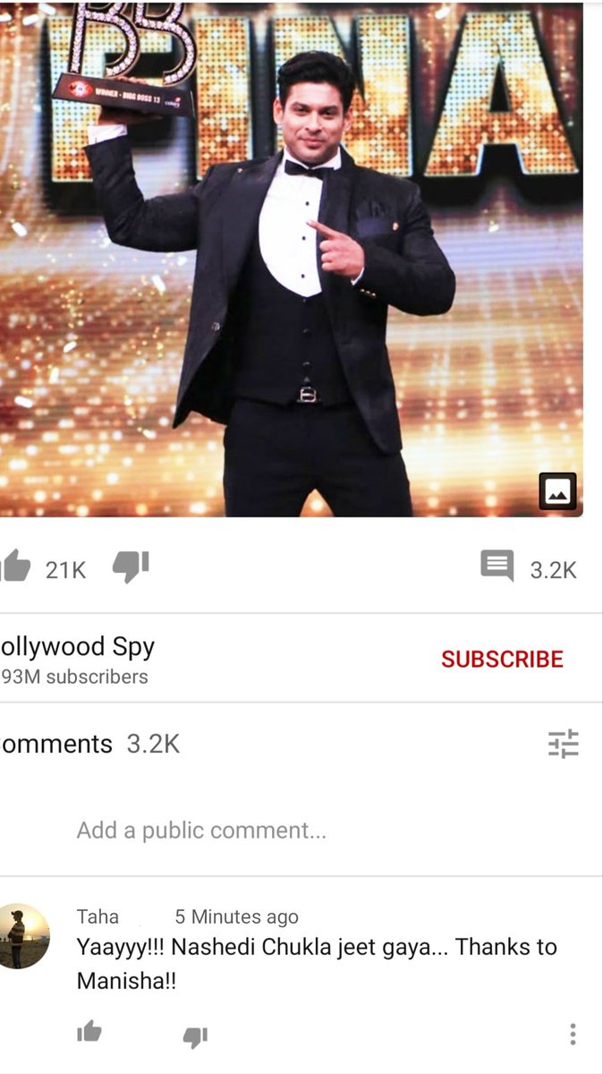 This Comment 🤣🤣🤣🤣🤣

The respect he earned 😂😂😂

#FixedWinnerSidharth #BiggBossSeason13