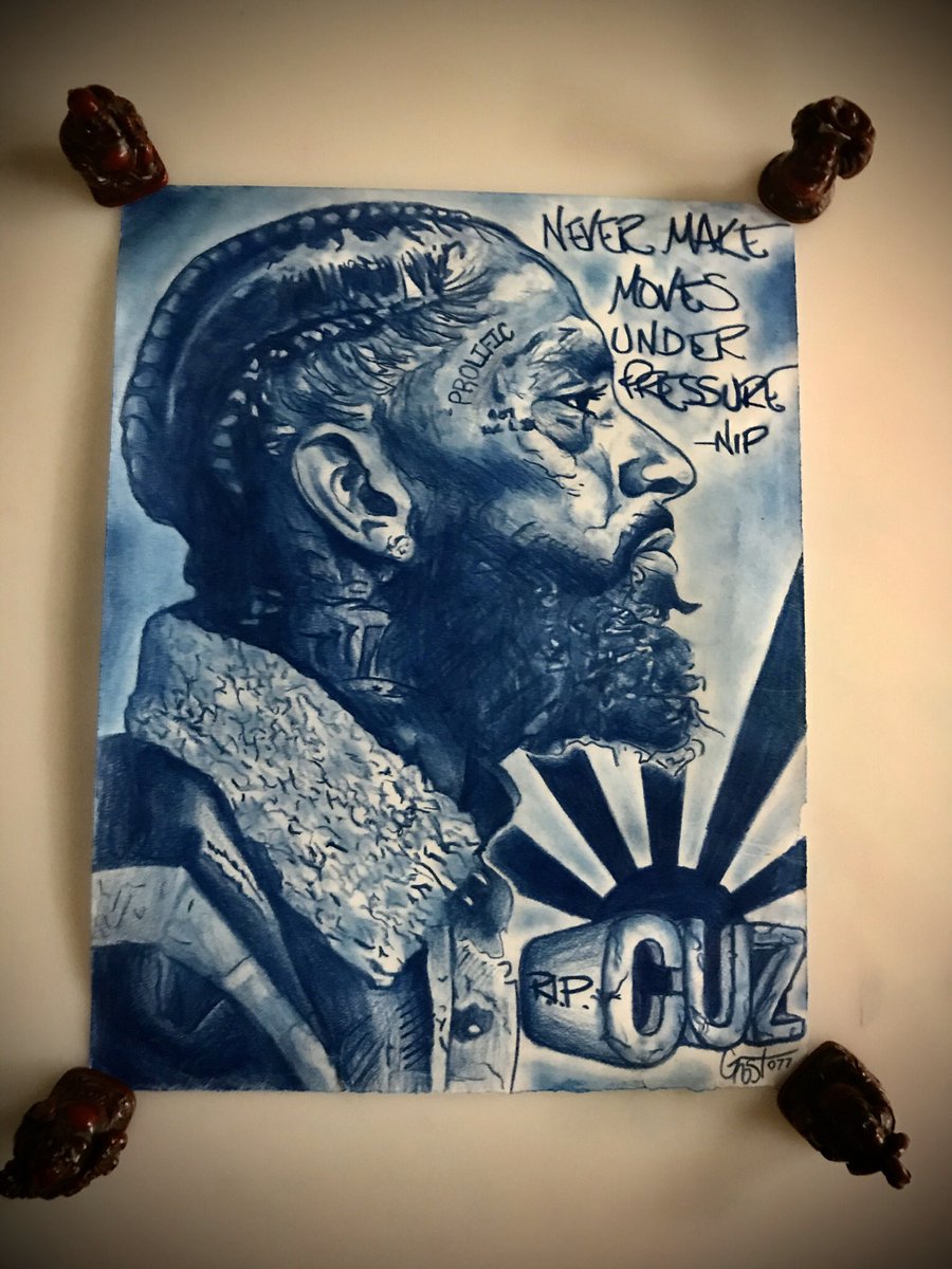 ghost0double7's tweet photo. #artwork #drawing #nipseyhussle https://t.co/Yinxcjh3W7