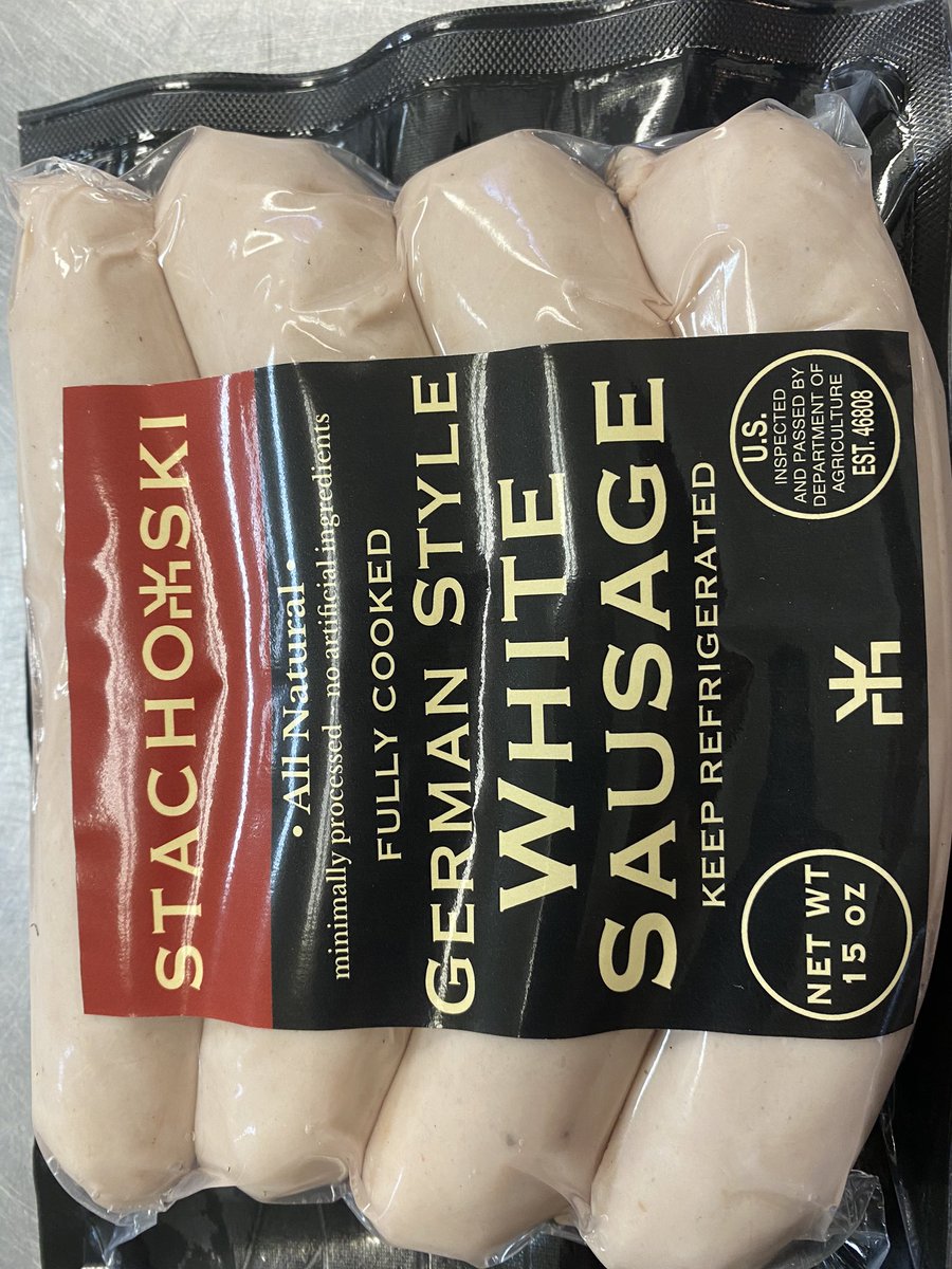 Stachowskis's tweet photo. Hey you guys Stachowski’s weisswurst is back in action 🌭🌭Stop by &amp; Pick one up 😋😋 #Stachowski’s https://t.co/2TtKlbj9mQ