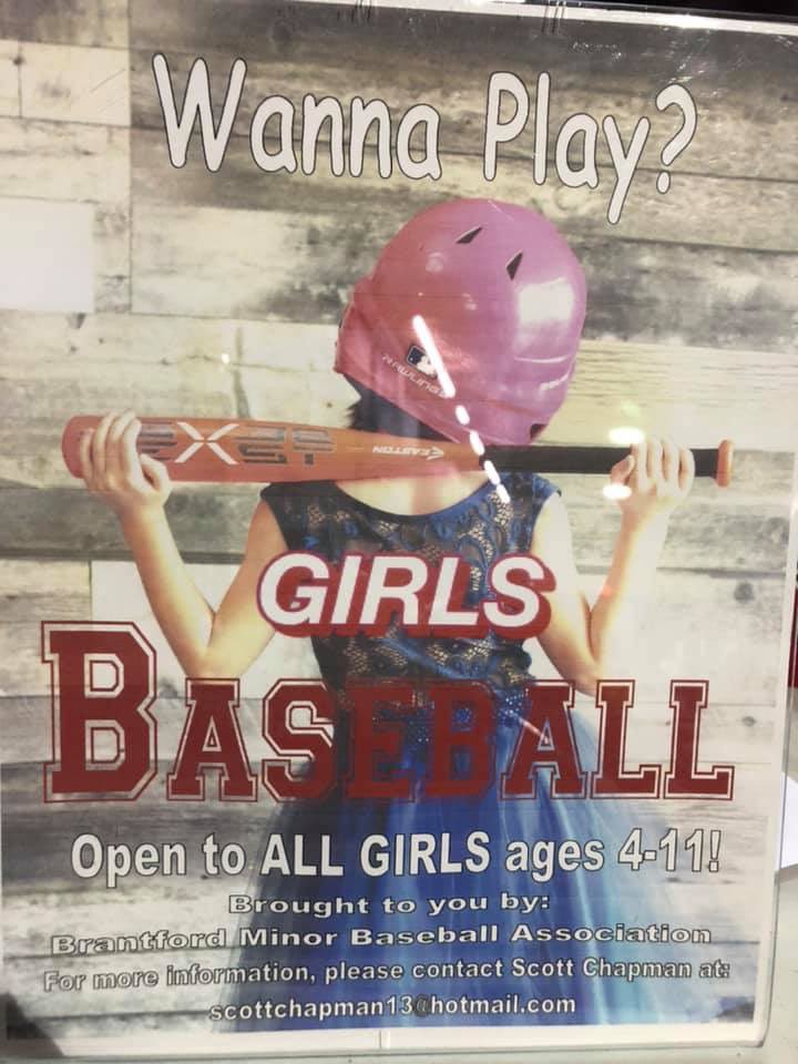 ECTrailBlazers's tweet photo. Brantford, and surrounding areas, got a girl who wants to play Baseball, we are building it so they will come. @BMBARedsox https://t.co/c3UlZUJUMj