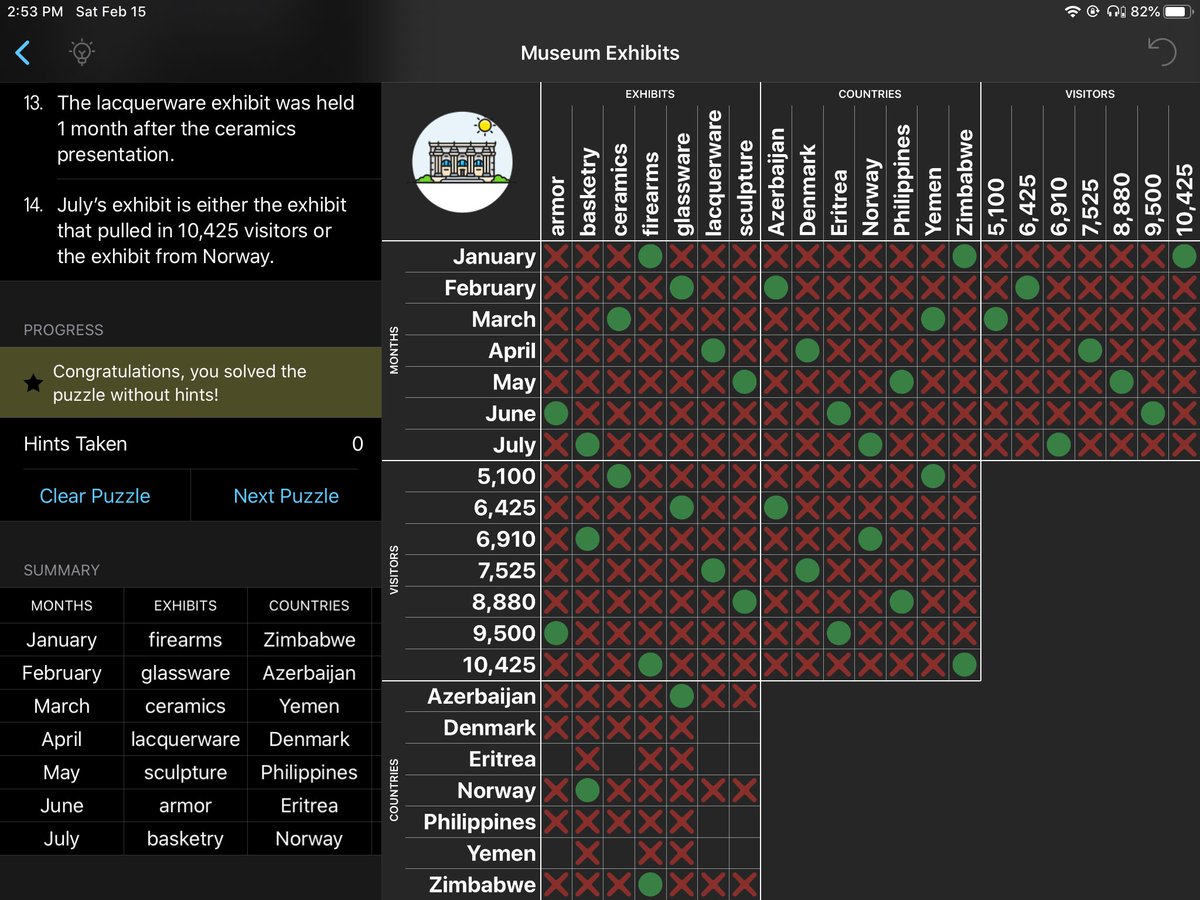 alittledreaming's tweet image. I’m hooked on listening to music and solving logic puzzles. #logicpuzzles #music #cannotstop #sendhelp Logic Puzzles 4.1.2 iOS