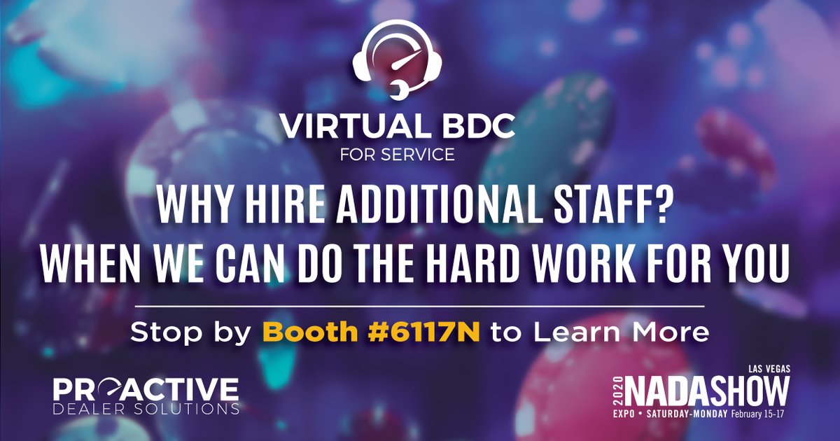 proactive_pds's tweet image. Training a BDC Rep can cost upwards of $10,000 and takes 6 months. Let us start calling for you. 

Come see us at #NADA2020: Booth: 6117N. #TheBDCExperts #FixThePhones #VirtualBDC #Automotive #AutomotiveTechnology #AutomotiveMarketing #AutoDealers #AutomotiveIndustry #NADAShow