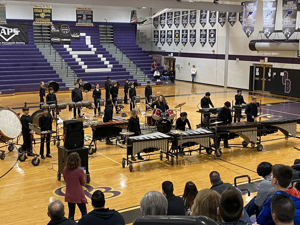 Our BRHS Indoor Percussion performance season has officially begun! First show at Old Bridge High School today! 🥁 #BRingtheMusic