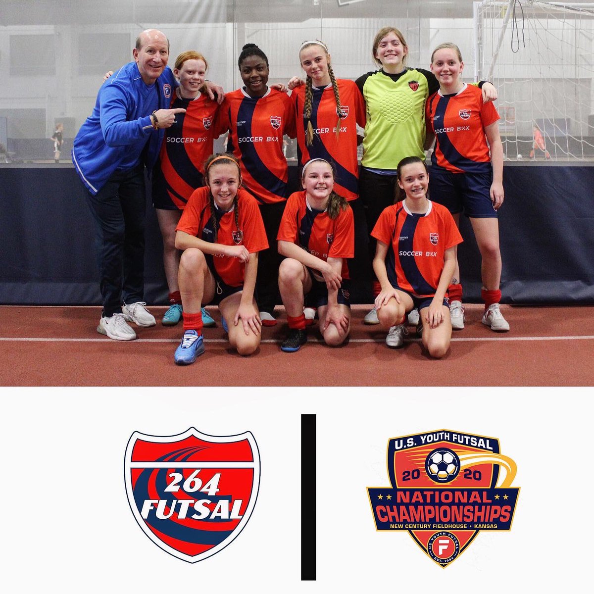 264Futsal's tweet photo. Nationals Day 1️⃣ concludes for our 14U Girls as they finished the day with a first-ever USYF Nationals win! They also had the honor of meeting US Youth Futsal’s Technical Director Keith Tozer‼️#264Futsal #USYFNationals https://t.co/rSkRYgsBwI