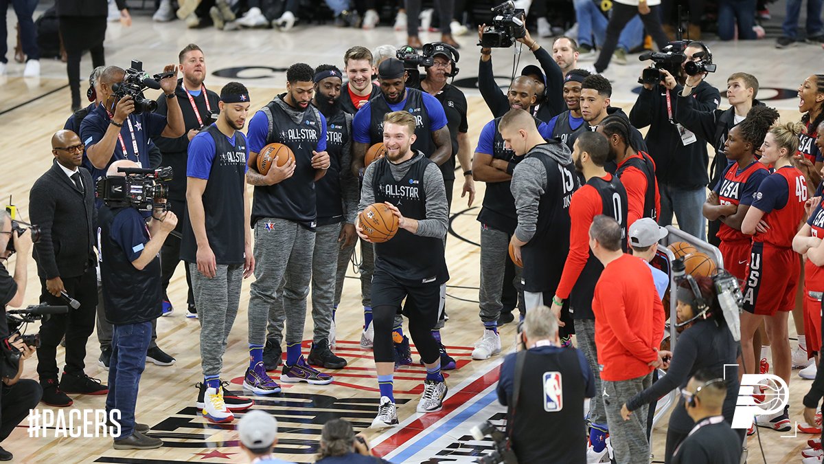 Pacers's tweet photo. 📸 practice makes perfect 

@Dsabonis11 x #NBAAllStar https://t.co/CszaW6WUYb