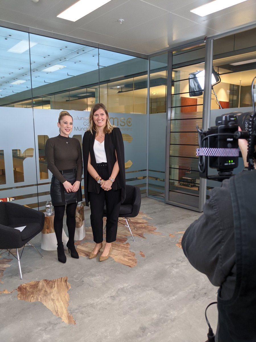 RalfBremer's tweet photo. What a day for the #yourMSC team  @AnaKasparian, @Sr_Fonseca @LeeroyMatata in conversation with @cem_oezdemir and Joseph E. Stiglitz, Omid @nouripour, @ianbremmer, @BeaFihn and more. Thanks to @MunSecConf https://t.co/XJOhS21Reb