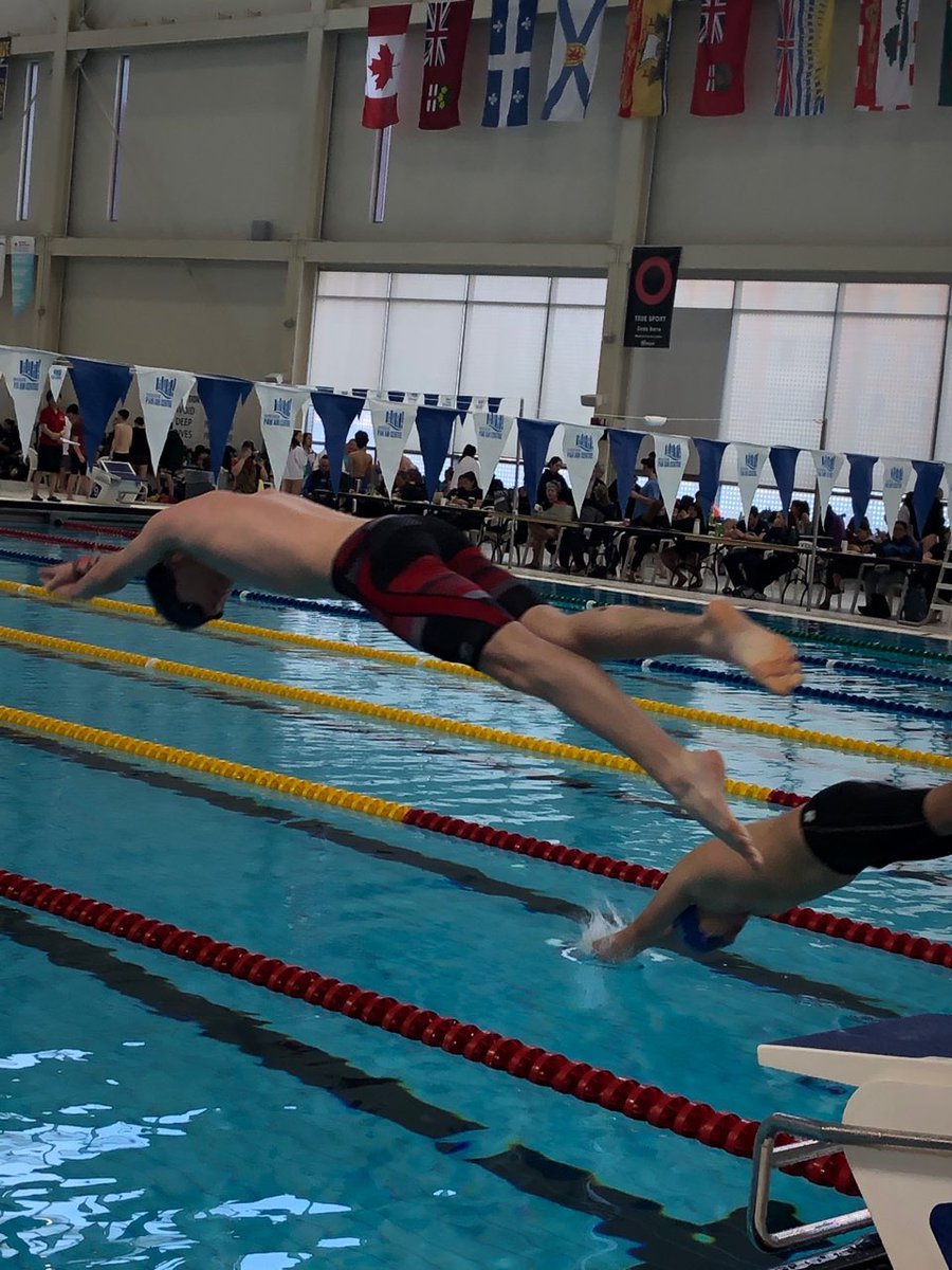 AlbertCollege's tweet photo. Just keep swimming, just keep swimming! Our Senior School students were at @MarkhamPanAm last week for a swim meet. As one of the 5 A's, Athletics is an important part in helping students build their sense of self and think critically. #EveryStudentIsAnAStudent https://t.co/bg8OxOOJ7p