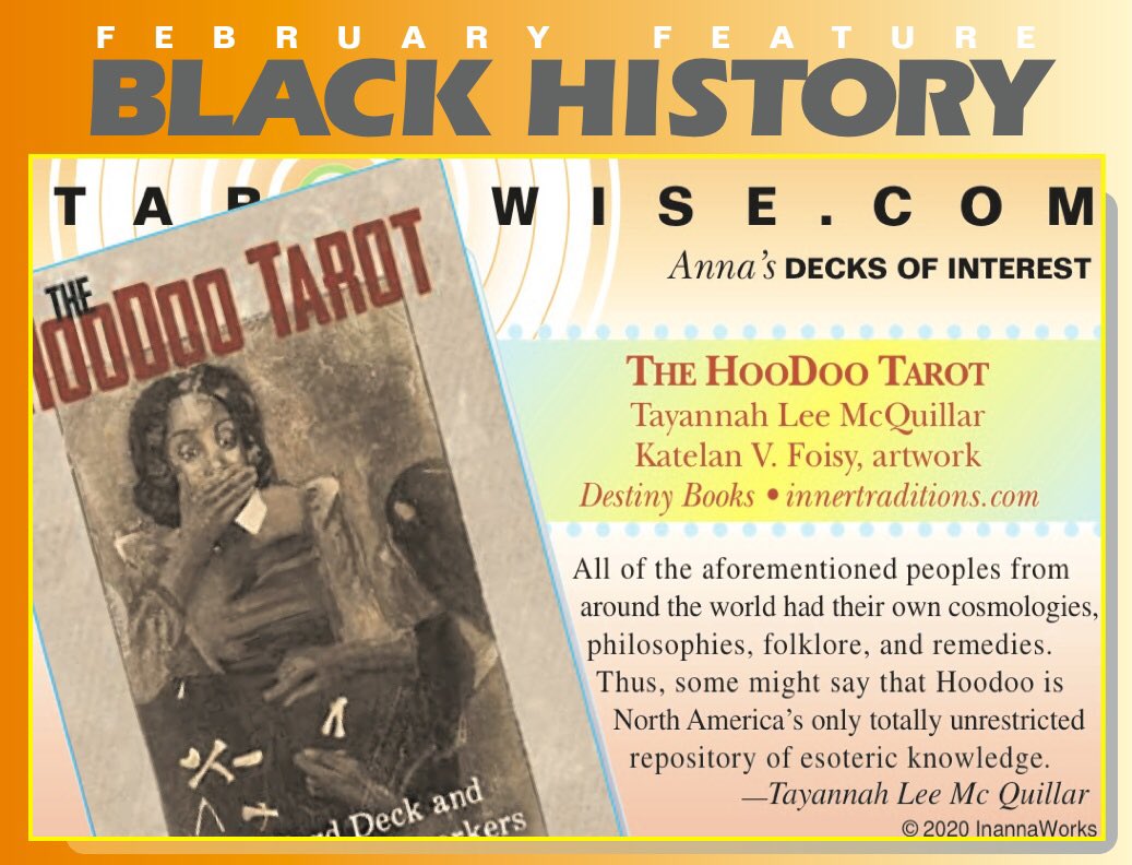 tarotwise's tweet photo. 2-15Anna's review of #TheHooDooTarot justed posted on https://t.co/v0YD7xl8MS. #TayannahLeeMcQuillar #KatelanVFoisy #DestinyBooks #InnerTraditions
It has been two decades since McQuillar, a cultural anthropologist, wrote Rootwork: The Folk Magic of Black America. Since then... https://t.co/UK7YkHlsHf