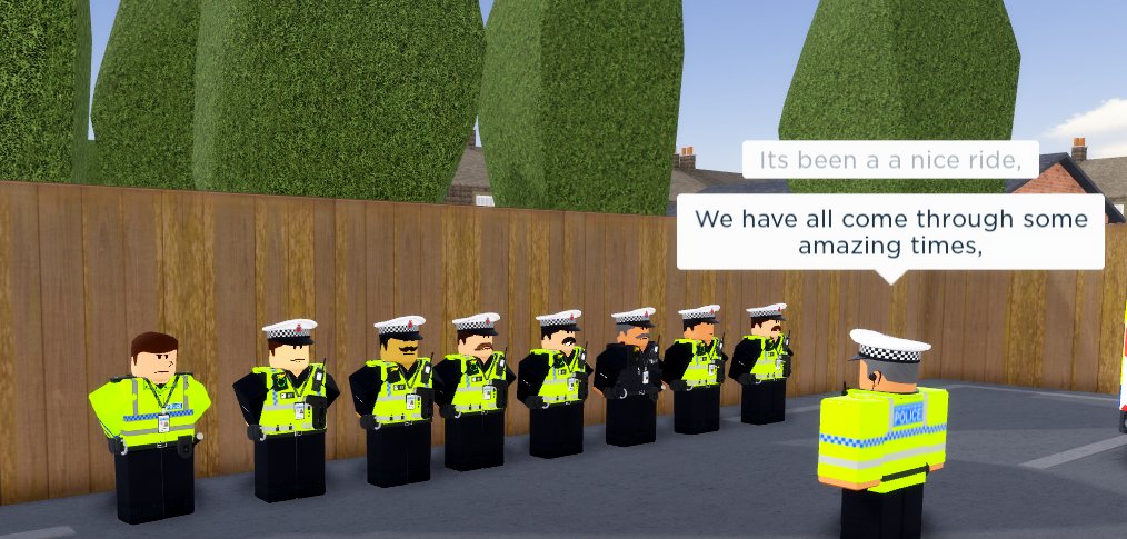 Metropolitan Police Roblox On Twitter A Commemorative Patrol Was Held Tonight To Give The Superintendent A Well Deserved Send Off Superintendent Ruarc Gave A Personal Written Speech To His Own Officers As He Announced - police suit code roblox