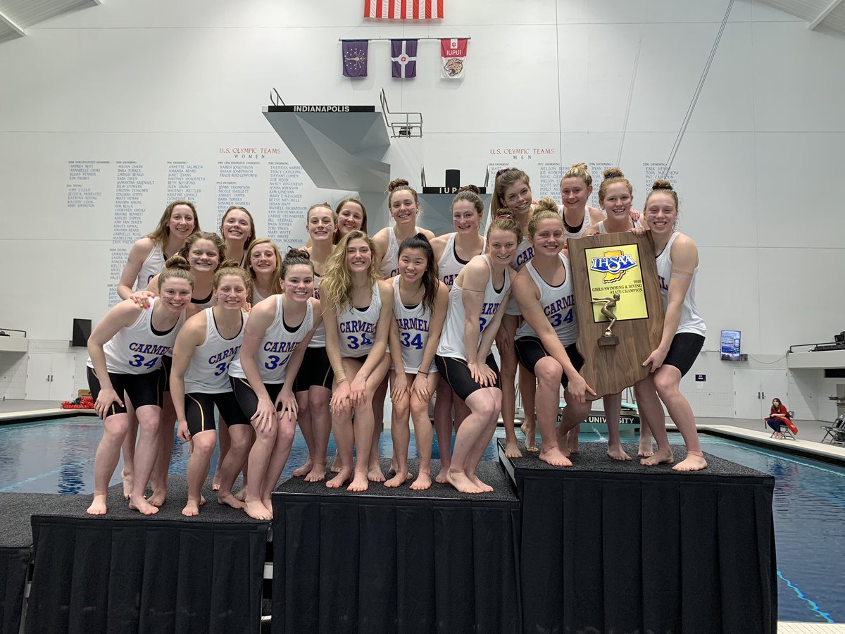 carmelathletics's tweet image. 2020 IHSAA STATE CHAMPIONS!! 34 in a row! @SwimDiveCHS