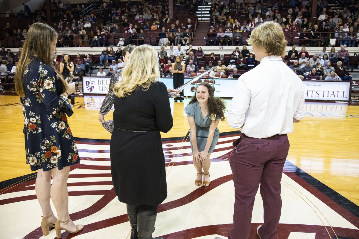 bellarmineU's tweet photo. Introducing your Knight of Honor Court! Congratulations to Emily Purdy and Mary Wurtz, honored tonight as Knights of Honor by Bellarmine’s vice president for student affairs, @HelenGraceRyan, and congratulations to the rest of the Court! https://t.co/fbNzj1w12O