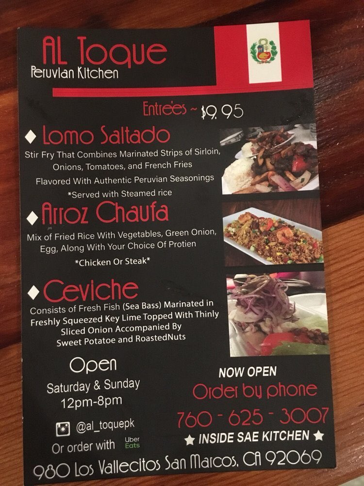 Excited to have some delicious Peruvian food tonight! Grab a bite and enjoy the live music. Dayna Lane be performing starting at 6:30 PM #HappySaturday #PeruvianFood #LiveMusic #DateNight #IronFistBrewing #VistaBeer #RuleYourTasteWithAnIronFist #AlToque