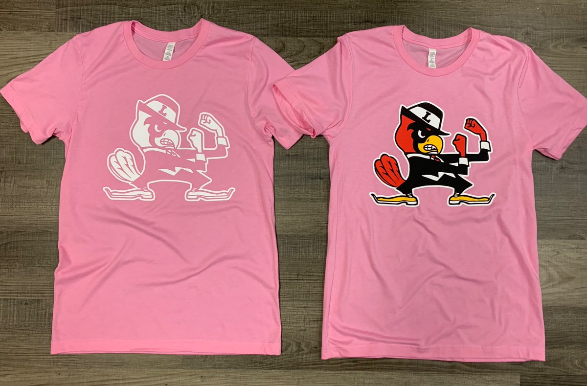 Coach Walz stopped by to pickup some PINK OUT shirts for tomorrow’s game against Notre Dame at the YUM. Stop by before they’re gone or order online/choose Local Pickup and pickup same day. 
#pinkout #UofL #502originals