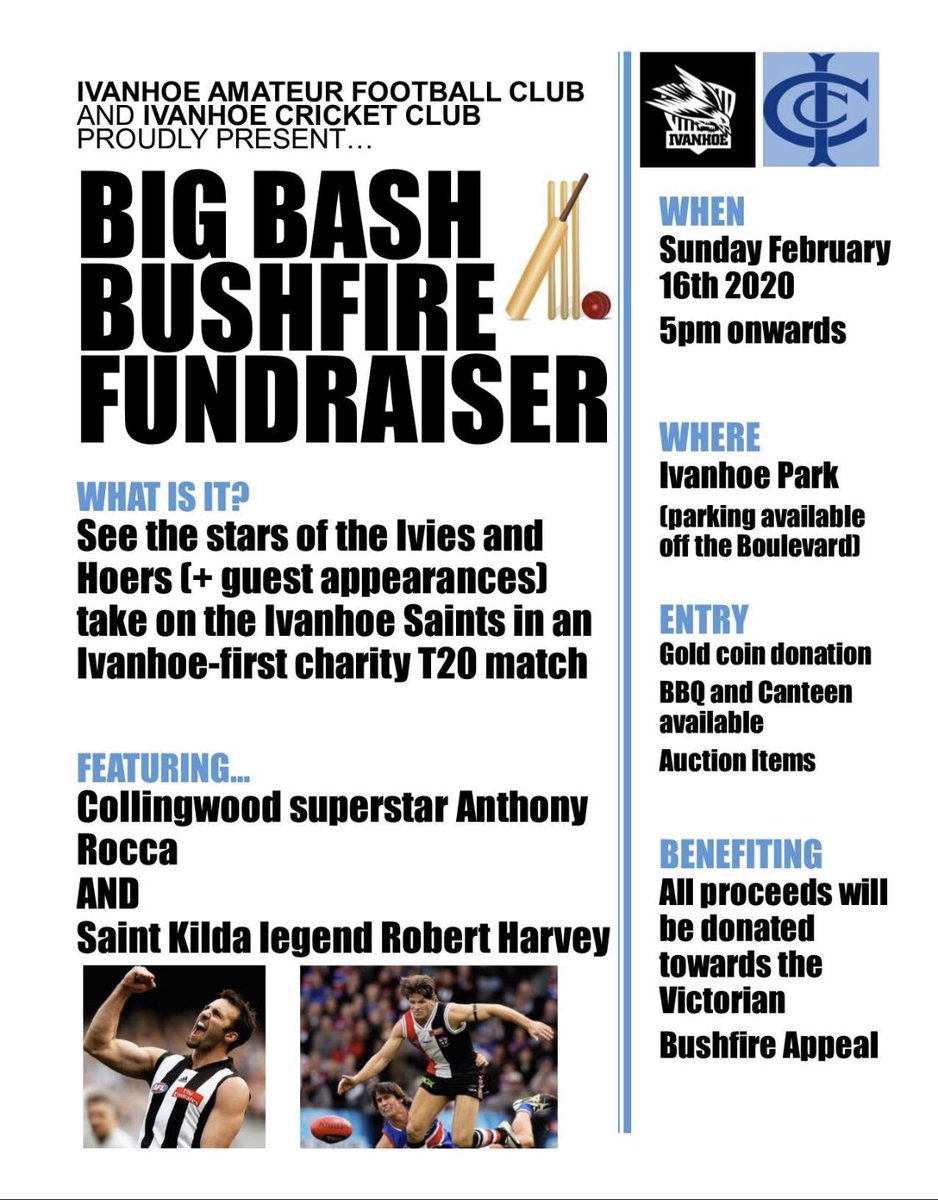 Peter_Rawley's tweet photo. @ncb_cfc some of your coaching team helping out the Ivanhoe Amateur FC bushfire fundraiser TODAY!! https://t.co/HooSeBzl5X