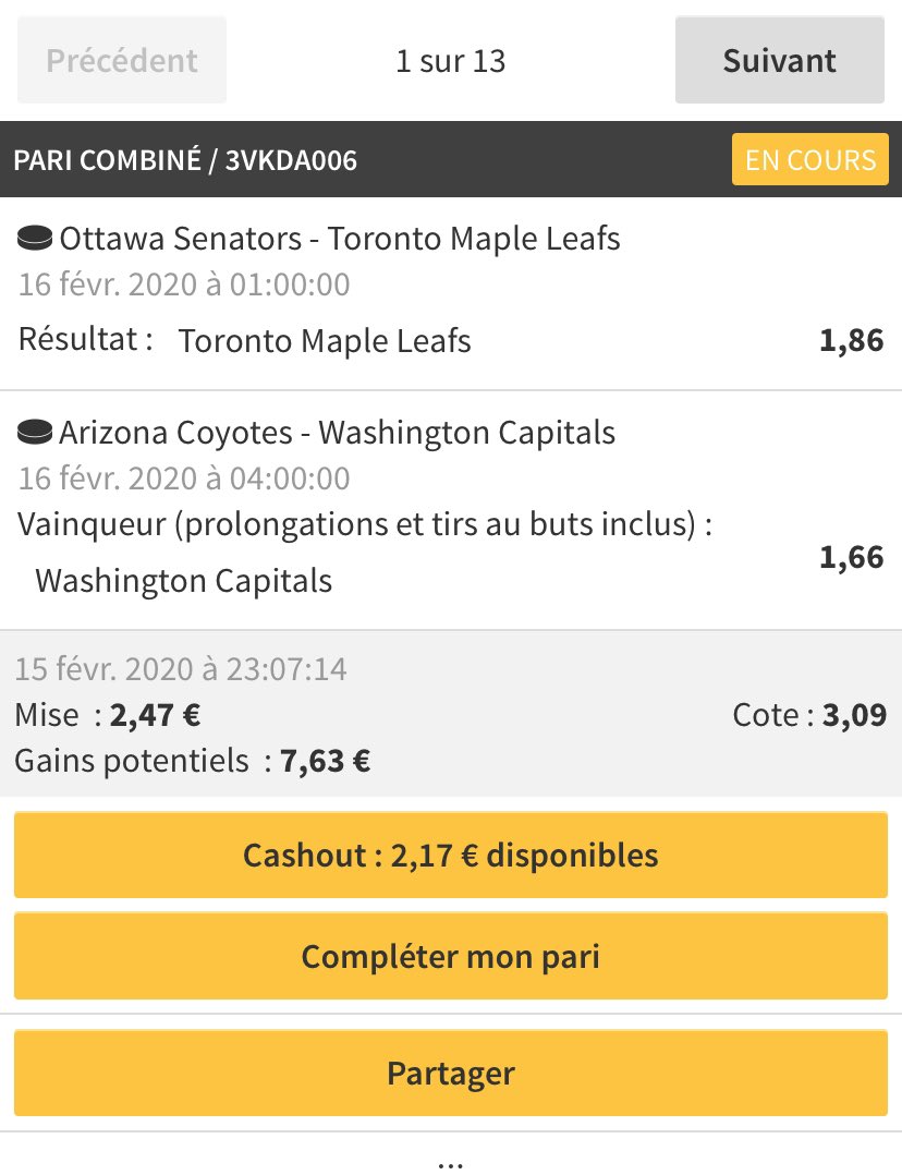 IkPronos's tweet photo. Combiné #NHL pour cette nuit 🌙 
#Ikpronos🍀 https://t.co/I7nEsBNov8