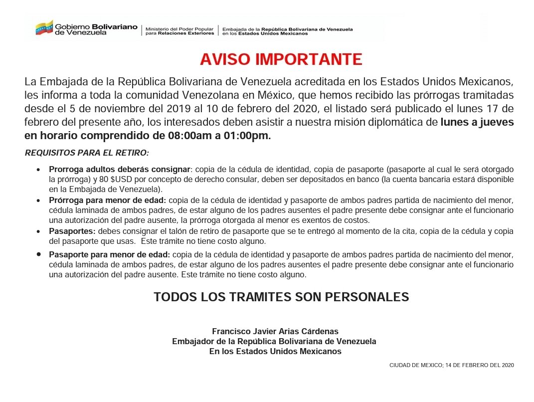 Embajada de Venezuela en México tweet media