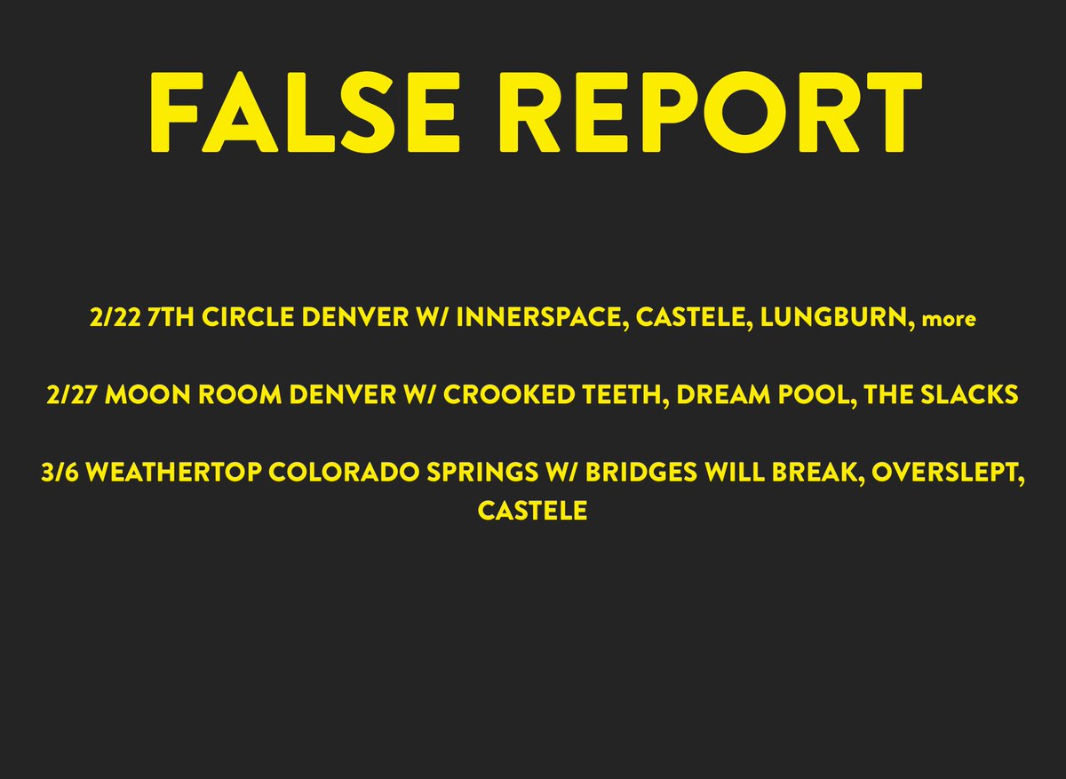 Ripping gigs over the next couple weeks with <a href="/innerspaceco/">innerspace</a> <a href="/crookedteethca/">Crooked Teeth</a> <a href="/bridgeswbreak/">Bridges Will Break</a> <a href="/Oversleptmusic/">Overslept</a> new merch available at the shows!