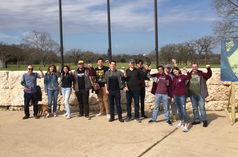 tamuydsa's tweet photo. We had another great Bernie canvass this morning! 

And we're canvassing tomorrow, too! Every Saturday and Sunday from now until the Primary. Come join us sometime! 🌹✊ #ydsaforbernie https://t.co/de8DgPquc1