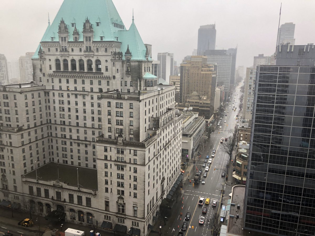 Evening view looking at #Burrard from the #Hyatt in downtown #Vancouver #beatifulview