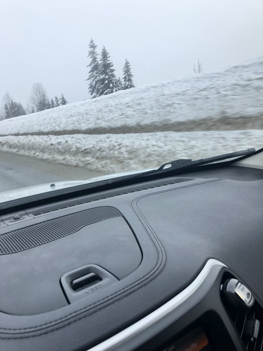 There is some #snow on the #Coquihalla highway today. Raining Snowing Slushy and Slippery #drive according to conditions.