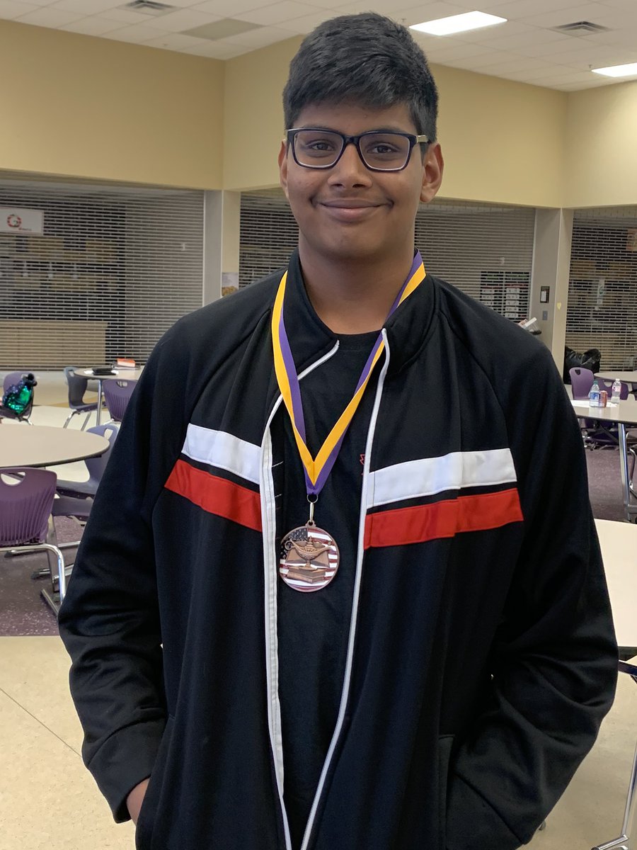 Awesome job by Rahul Myana who took 6th place Computer Science. <a href="/TLRedRaiders/">Tyler Legacy High School</a>