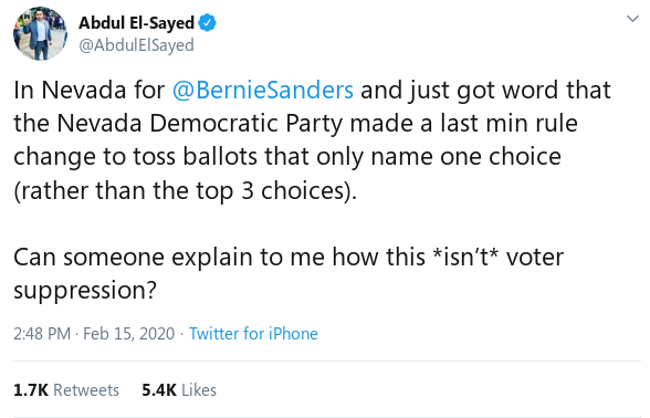 verycosmic's tweet photo. I made a lot of noise about #DNCApp in advance of the #IowaCaucusDisaster & was thanked w blocks & mass-reporting.
By all appearances, the #NVCaucus will be even more of a disaster. This is so self-evident, I don't even need to warn you. My suggestion: #RefundActBlueNoMatterWho. https://t.co/x4aUHG0Nvu