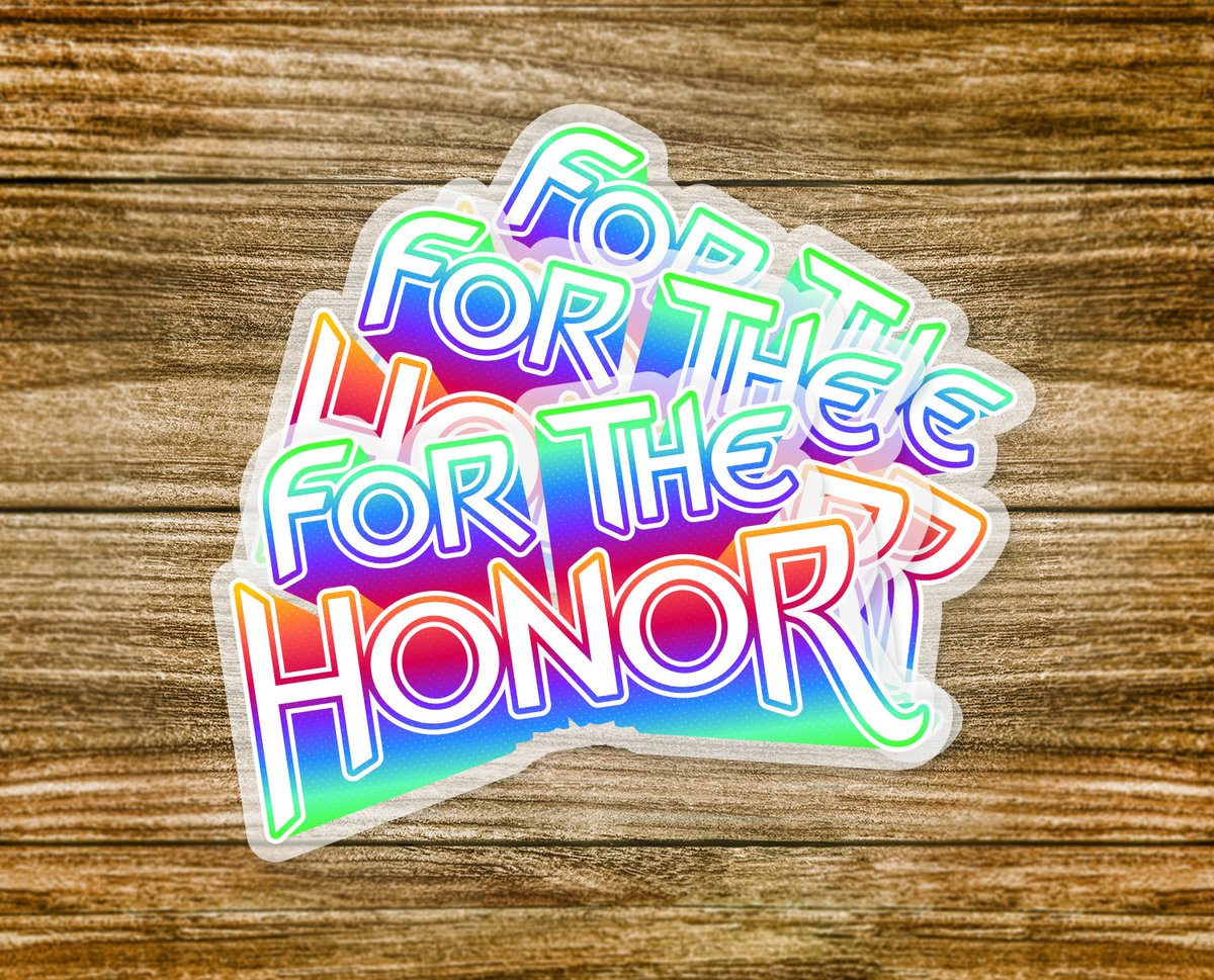 In summary: ✧ Not only did we fund in about three hours, we're at 220% of goal and I can't stop screaming about it! ✧ STICKERS! There will be three designs: A For the Honor (pictured below) logo and two of character illustrations by @ootron ✧ and at $3500 we will unlock...