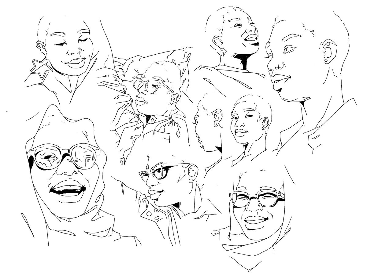 spent a while drawing my lovely friend @midriffseason ? 