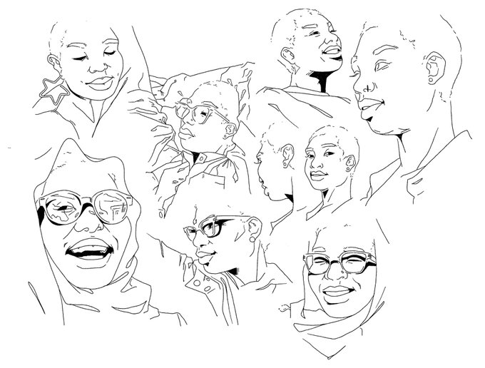 spent a while drawing my lovely friend @midriffseason ? 