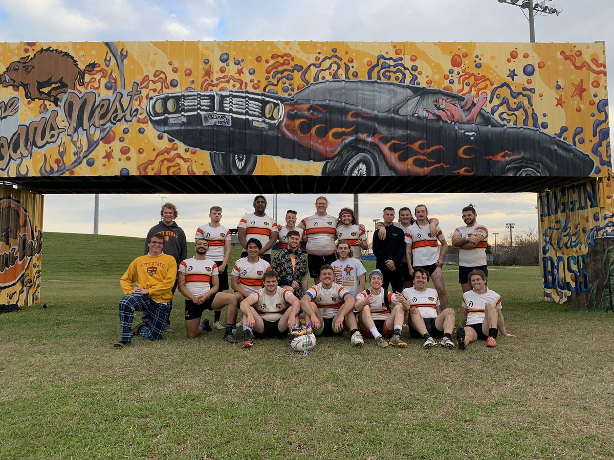 PSURugbyClub's tweet photo. GORILLAHEAD IS COMING HOME AS THE MARDI GRAS TOURNAMENT CHAMPIONS!! https://t.co/VNPgo7c9Kx