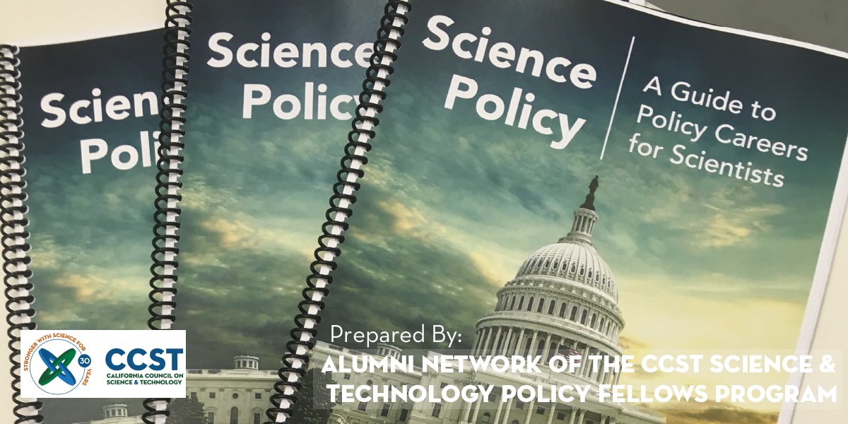 CCSTorg's tweet photo. NEW: A Guide to Careers in Science Policy by @GravitySydney, @BookofJulie, &amp; @Johnagraph on behalf of @CCSTfellows alumni. Big thanks to Bill Lindstaedt @UCSF, @Steph_Guerra, and the featured policy professionals.

DOWNLOAD:
https://t.co/ebAMP6cXad

#AAASmtg https://t.co/kk4OzRLjwW