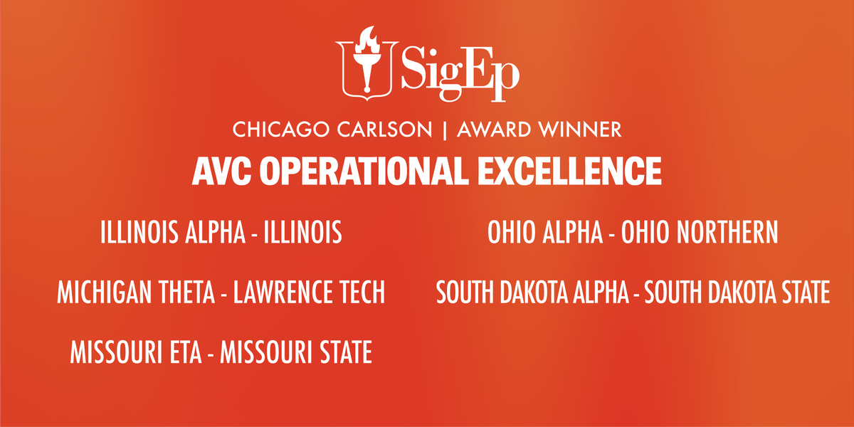 officialsigep's tweet photo. These volunteers have given tirelessly to SigEp and for that we thank them! Congratulations to these #SigEpCarlson volunteer award winners! https://t.co/mutZ6dBRza