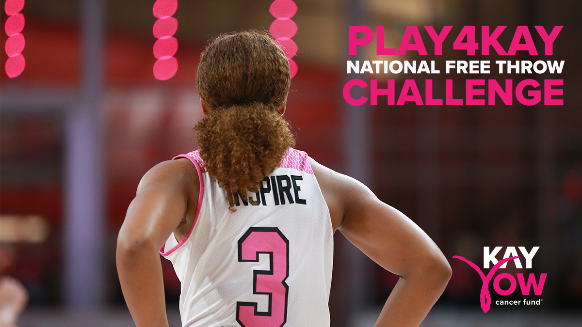 KayYowFund's tweet photo. #Play4Kay National #FTChallenge is heating up! Our #Top5 right now are @ElonWBasketball, @ProvidenceDay, @UofLWBB, @TCUWbasketball, and @BradleyWBB! Plenty of time to pledge -- but the fight against cancer is ALWAYS #urgent! https://t.co/jSQbHbpHWA https://t.co/TpaBCV4D8V