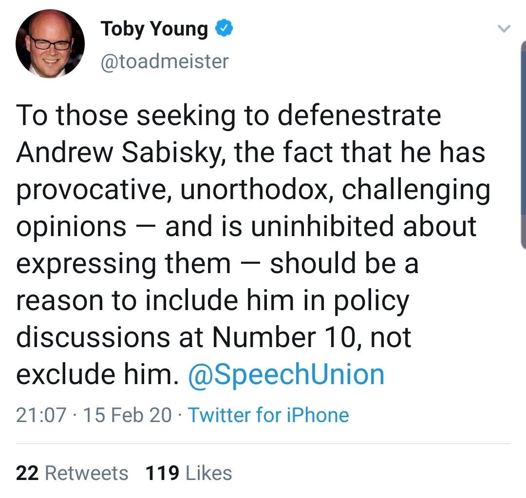 And Toby Young