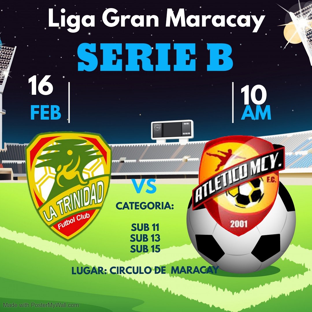 trinidad_fc's tweet photo. Próximo Partido! 💛💚💛 Liga Gran Maracay.
Serie B.  Trinidad FC  VS @atleticomaracayfc ⚽⚽⚽ #VamosTrinidadFC #futbolmaracay #futbolmenor #estadalserieevolucion  #sub11 #sub13 #sub15 #ligagranmaracay https://t.co/ce1l6XHgqp