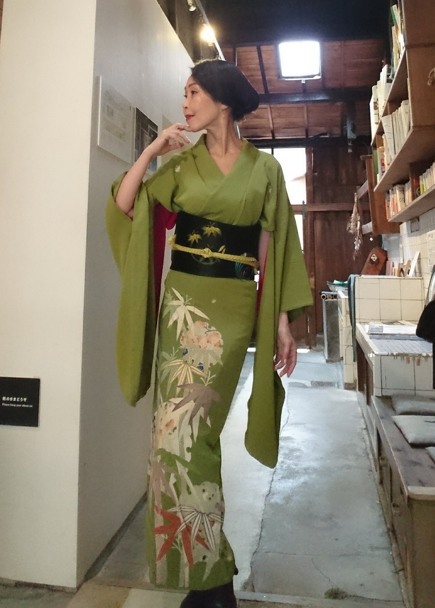 単衣 草木手染め ガード加工 ちりめん 着物 年末のプロモーション特価