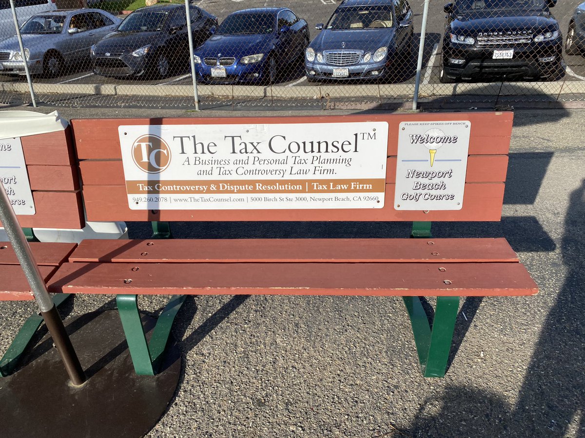TheTaxCounsel's tweet photo. Why not. Feel free to lean on us while you are playing golf. #tax, #taxlaw, #taxattorney, #irsaudit, #taxcontroversy, #caftb https://t.co/9nDoj9Avml