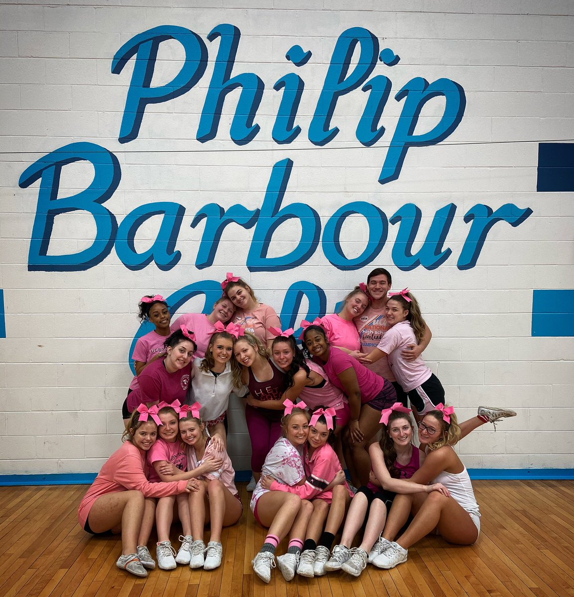 Don’t let the cute bows fool ya, we had TWO tough but great practices today! 💞 #TwoADays #TheRoadToDaytona #BattleAsOne