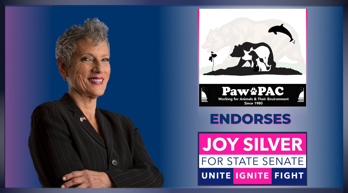 JoySilver4CA's tweet photo. My gratitude to PawPAC for their endorsement and their work in helping to protect all animals, is especially strong after a week like this with our recent loss.
#Silver4Senate
https://t.co/lD2vLfMMsG
Donate 👉 https://t.co/DzEPXcglI1 https://t.co/A6KPj3fkQk