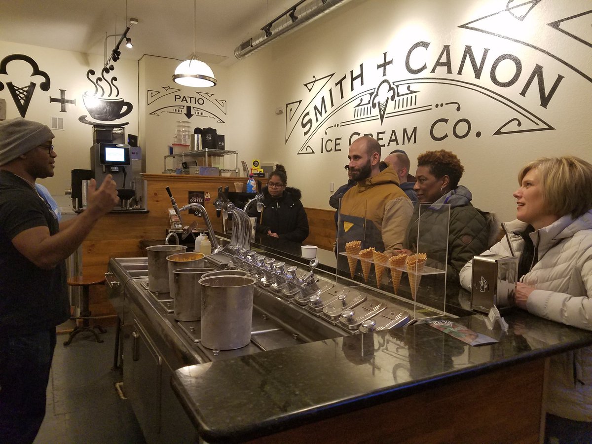 annwjax's tweet photo. join us at Denvers very best gourmet ice cream,Smith and Canon. Curt is at the sofa fountain  making every one happy! https://t.co/gtsemJ4su8