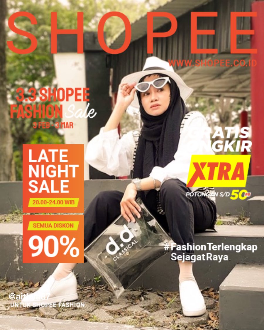 AithyaMarilla's tweet photo. OOTD ku lengkap dengan segala aksesorisnya, kamu juga bisa lengkapi segala keperluan fashion idamanmu di @ShopeeID yang serba ter-, termurah, ter-banyak pilihannya, dan ter-lengkap sejagat raya. 
#FashionTerlengkapSejagatRaya 
#33ShopeeOOTD https://t.co/6yqIVUy1JC
