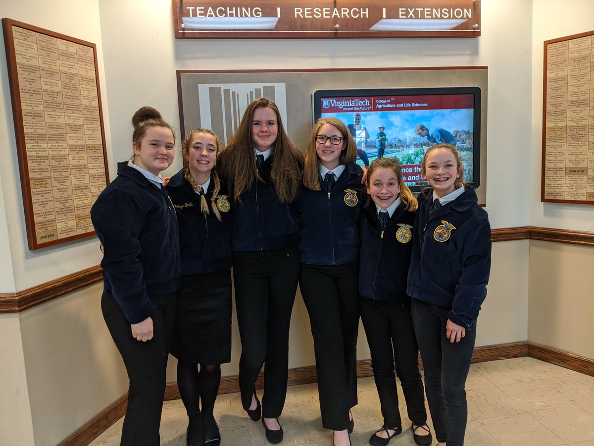 These FFA members have been practicing since November and showed up this weekend to earn their ribbons! We had a 3rd place hippology team and 1st place  horse judging team (and so many individual honors) at the VT Block and Bridle event. <a href="/BburgHSBruins/">Blacksburg High</a> <a href="/BlacksburgFFA/">Blacksburg FFA</a> #FFAfam