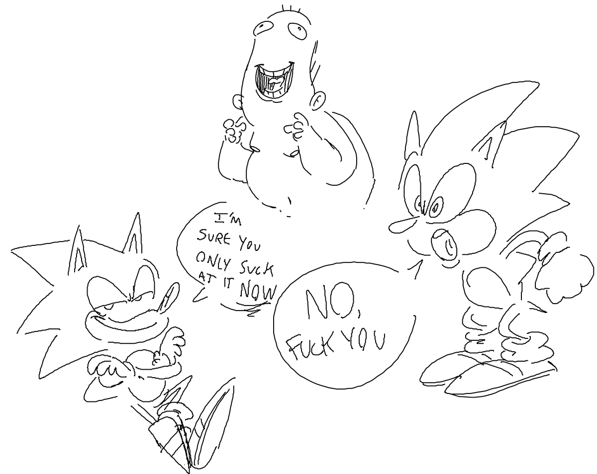 sonic says the F word 