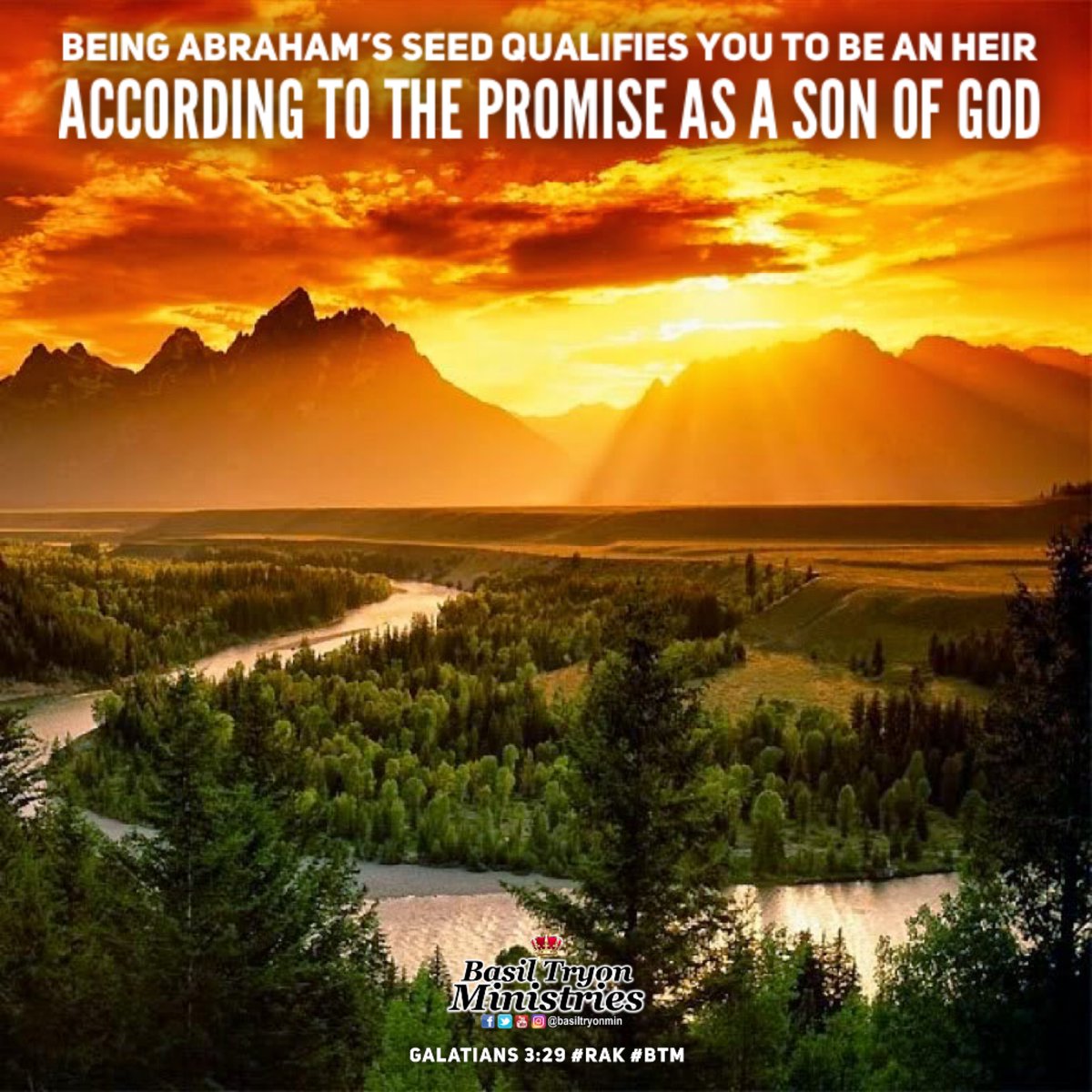 basiltryonmin's tweet photo. #RAK Nugget
Being Abraham’s seed qualifies you to be an heir according to the promise as a Son of God (Galatians 3:29) #BTM #Abraham #Seed #Heir #Promise #Son #God https://t.co/h0vwTpRCBm